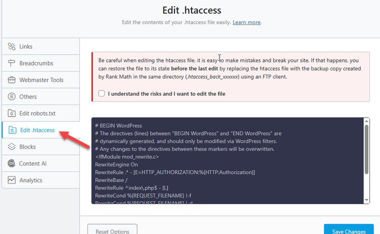 Rank Math Htaccess Editor Rank Math Htaccess Editor