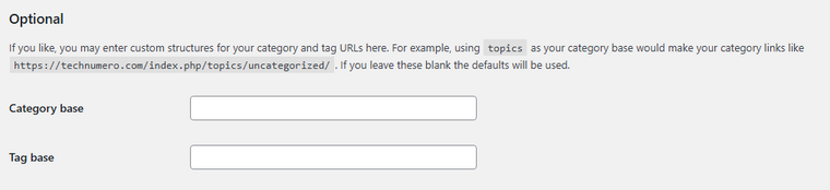 WordPress optional settings WordPress optional settings - Best SEO Friendly Permalink Structure