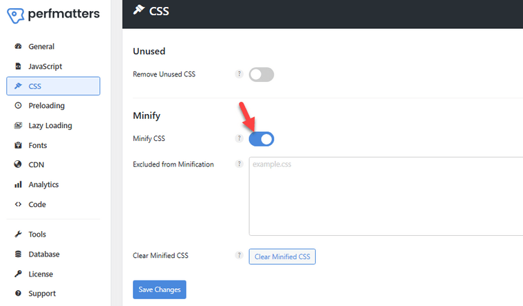 Perfmatters CSS Minification Perfmatters CSS Minification