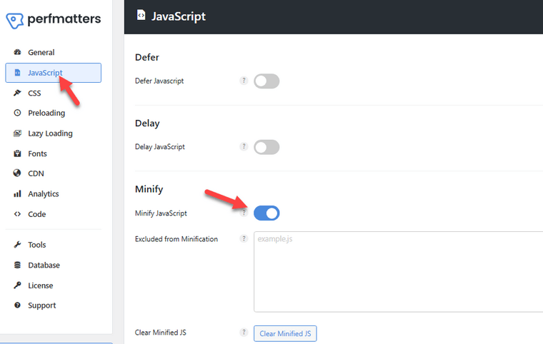 Perfmatters JS Minification Perfmatters JS Minification