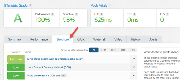Structure Tab Structure Tab