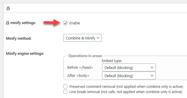 W3 Total Cache JS Minify W3 Total Cache JS Minify