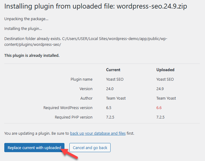 update plugin manually update plugin manually