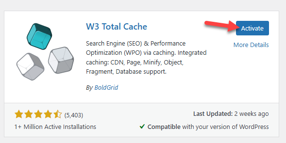 activate w3 total cache activate w3 total cache