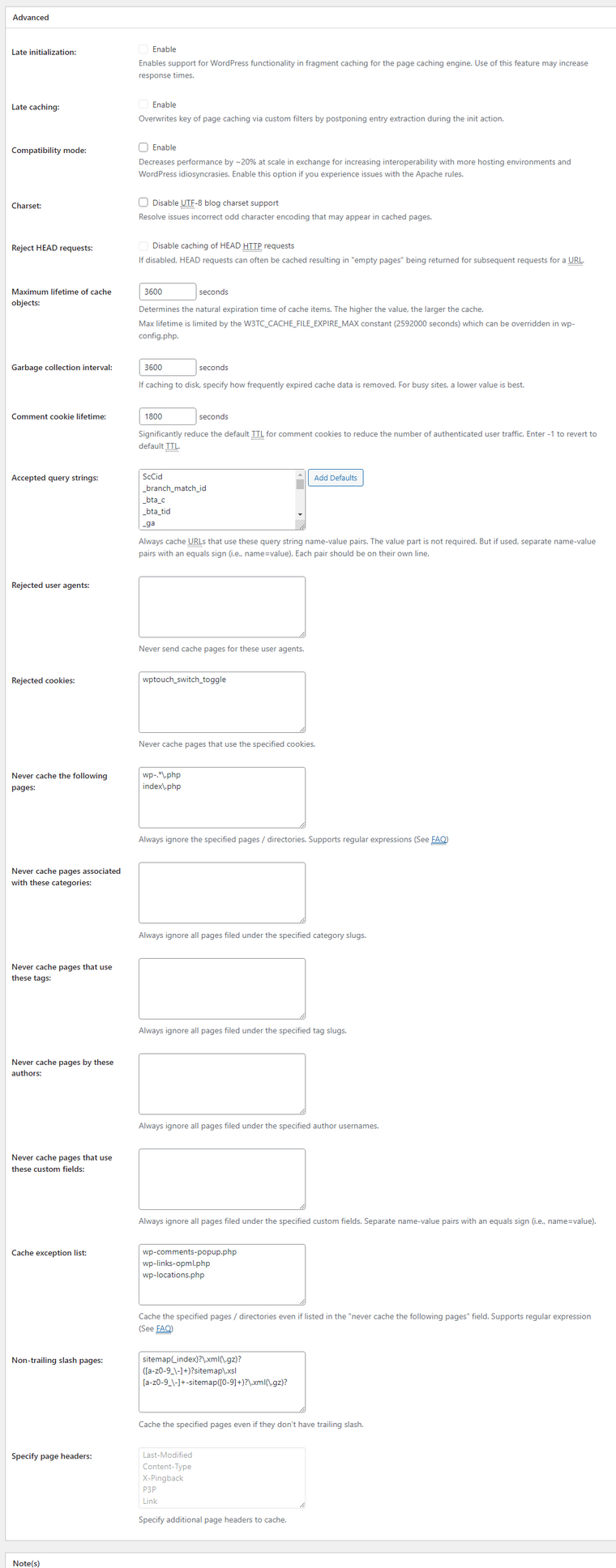 advanced settings advanced settings