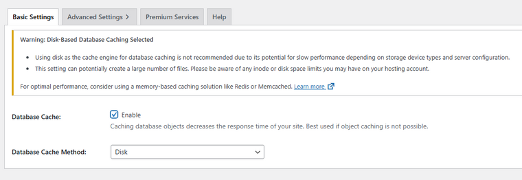 database cache database cache