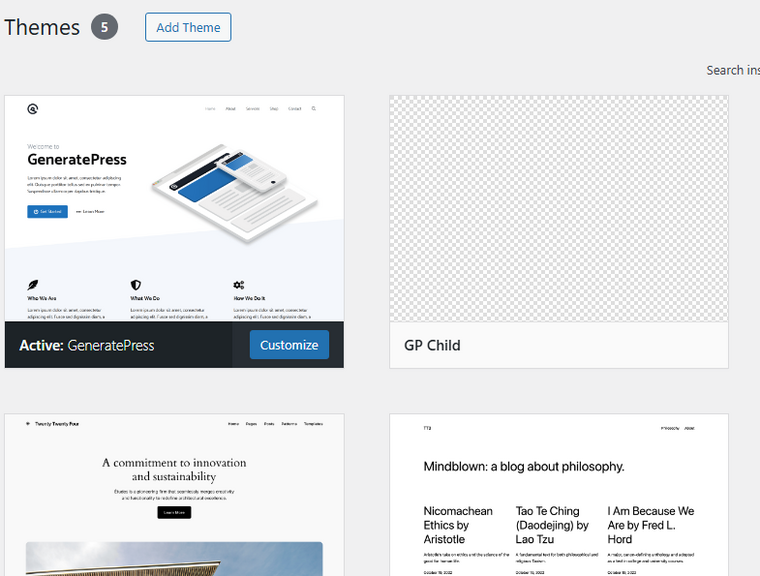 new child theme created new child theme created