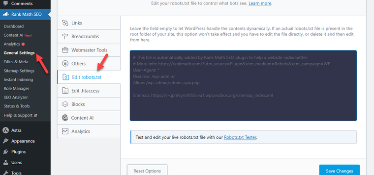 Rank Math Robots.txt Editor Rank Math Robots.txt Editor