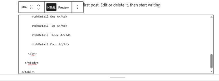 HTML Block Added HTML Block Added