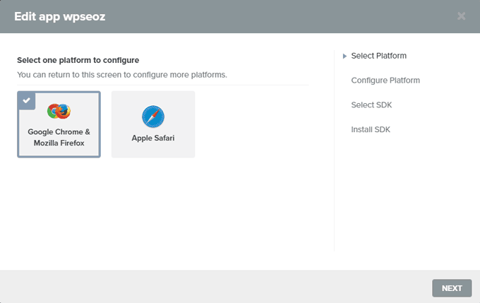 Choose Google Chrome and Firefox for Setup