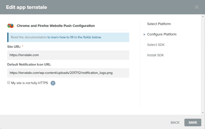 Enter your Site URL and Logo details