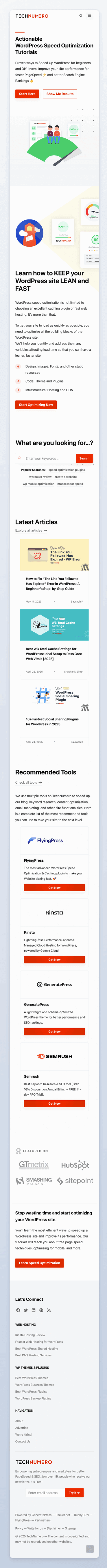 Technumero.com - Responsive WordPress Theme