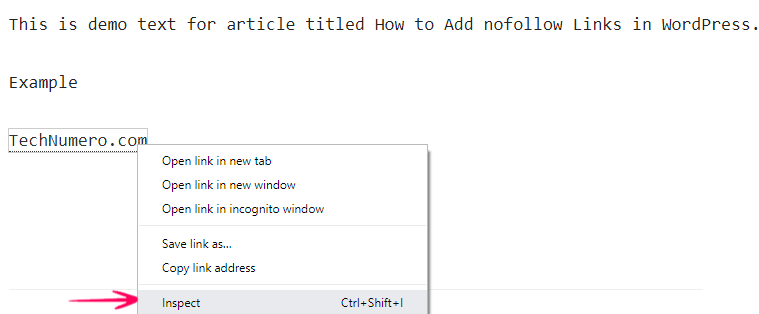 checking nofollow link in chrome inspect element feature Checking Nofollow Link in Chrome Inspect Element Feature