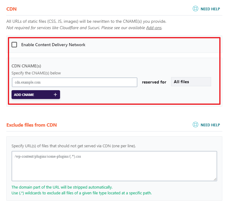 WP Rocket CDN Integration Settings WP Rocket CDN Integration Settings