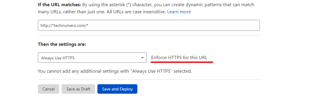 Force https Cloudflare rule