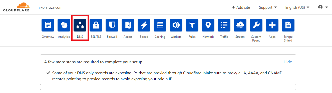 cloudflare dns management