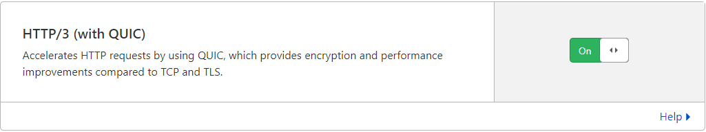 Cloudflare HTTP3 delivered via QUICK technology