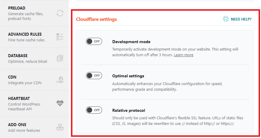 Cloudflare WP Rocket setup