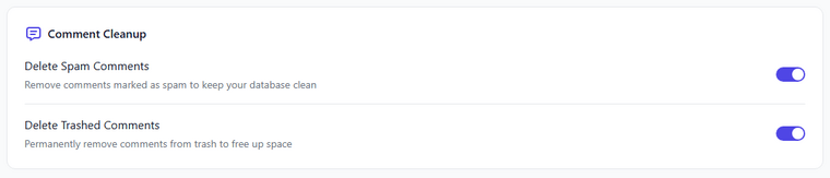 Comment Cleanup Comment Cleanup