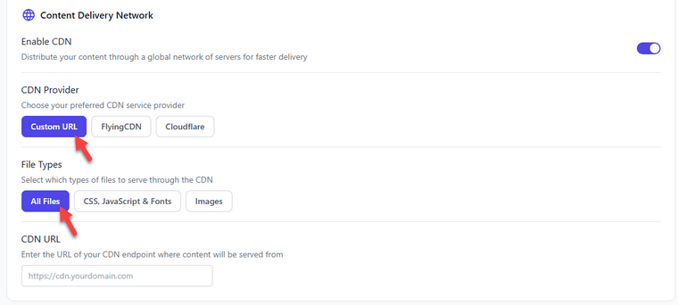 Custom CDN Configuration Custom CDN Configuration