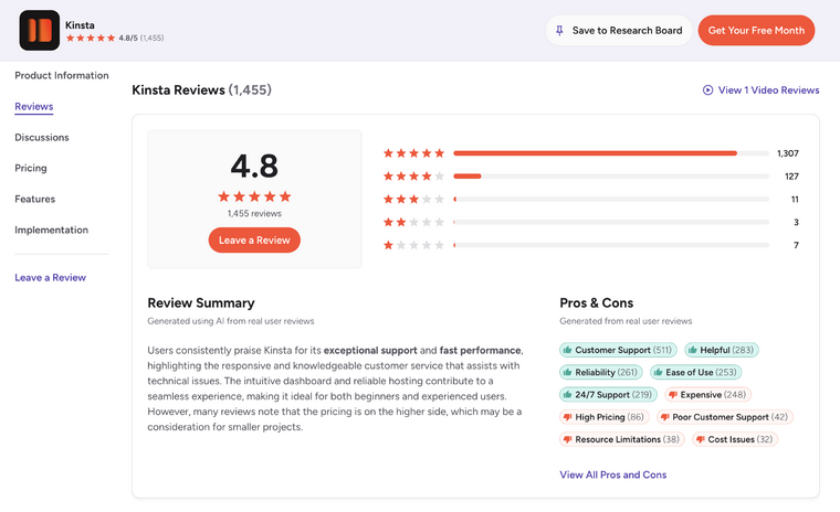 Kinsta Rating on G2 Kinsta Rating on G2