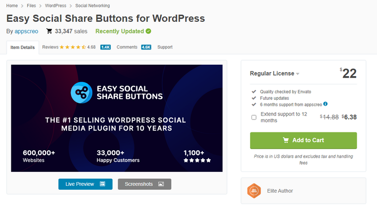 Easy Social Share Buttons for WordPress Easy Social Share Buttons for WordPress