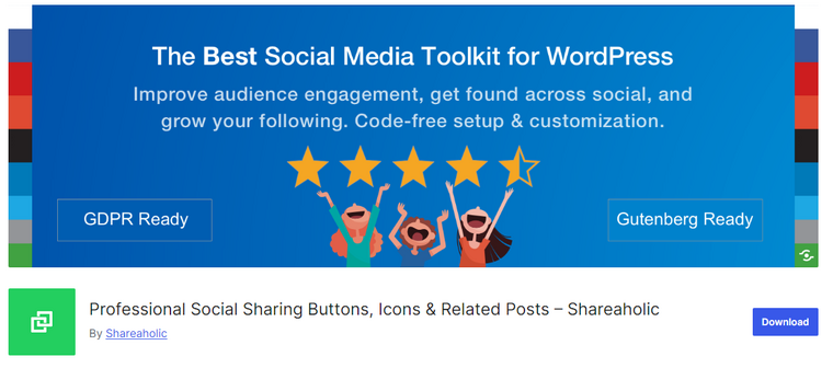 Shareaholic Shareaholic - Best WordPress Social Sharing Plugins