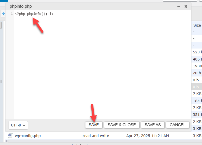 Save PHPinfo File Save PHPinfo File