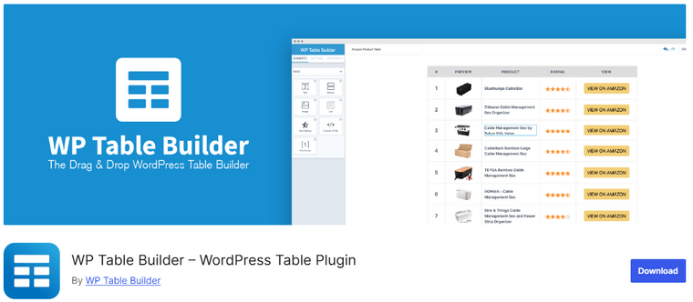 WP Table Builder WP Table Builder