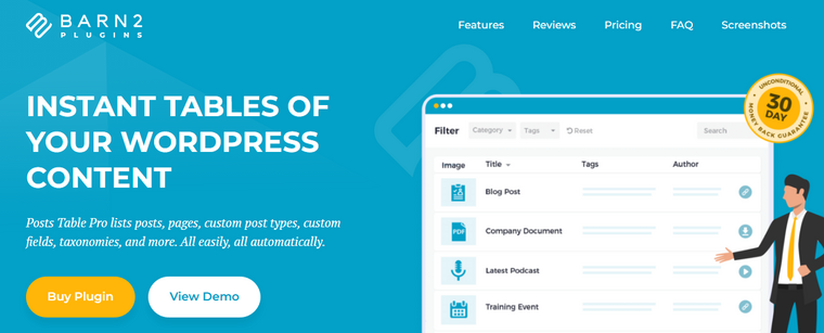 Posts Table Pro Posts Table Pro - wordpress table plugins