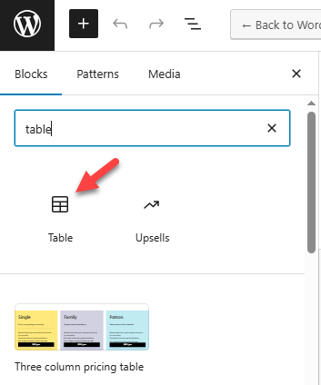 WordPress Table Block WordPress Table Block
