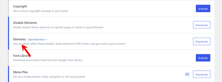 Activate Elements Module
