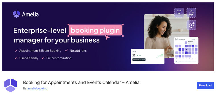Amelia - BookingPress Alternatives