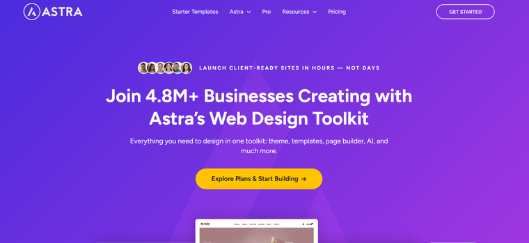 Astra Astra - GeneratePress Alternatives
