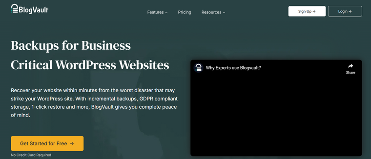 BlogVault - UpdraftPlus Alternatives