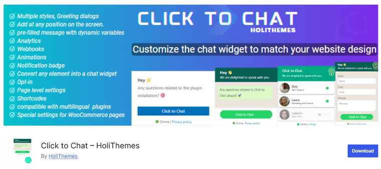 Click to Chat - WordPress WhatsApp Plugins