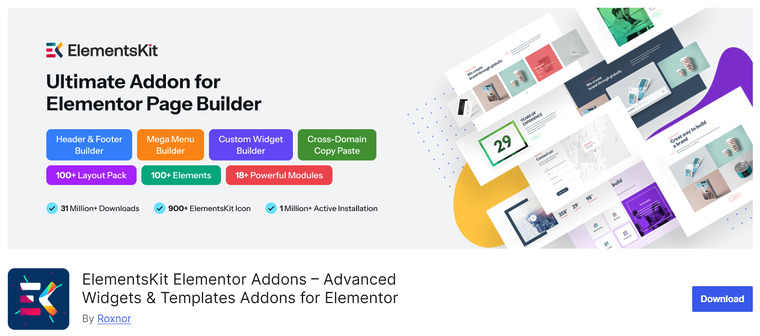 ElementsKit Elementor Addons - Elementor Add-on WordPress Plugins