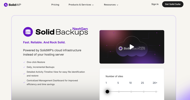 Solid Backups - UpdraftPlus Alternatives